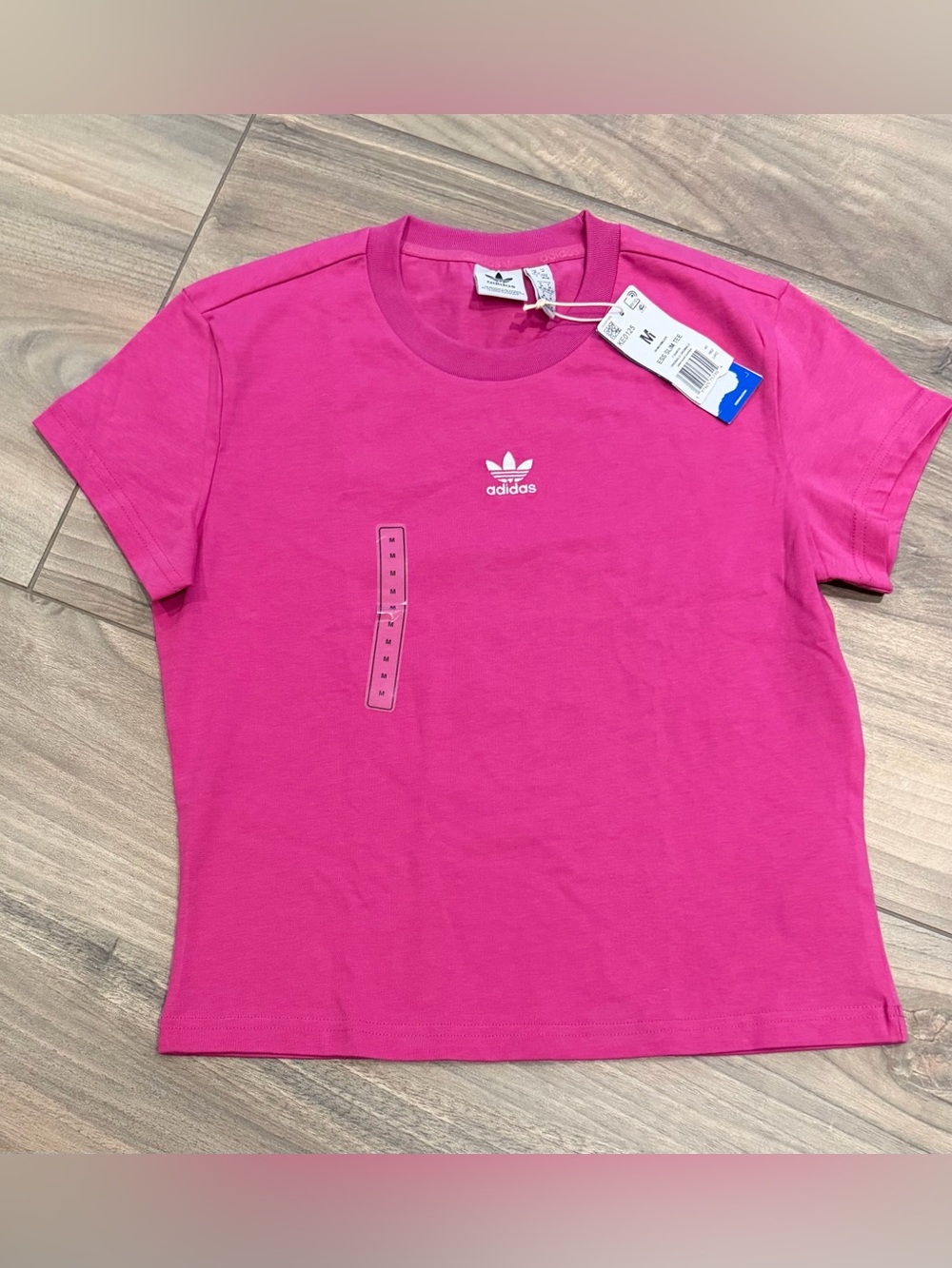 adidas Hot Pink Trefoil Logo Short Sleeve Tee